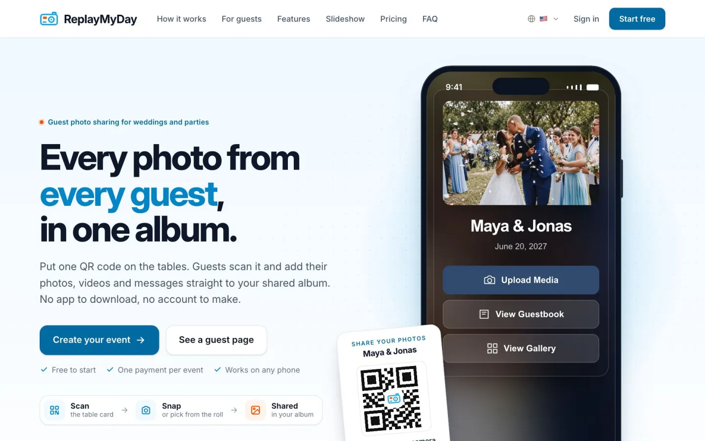 Replay My Day homepage